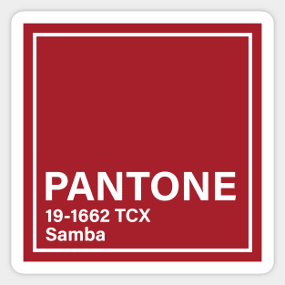 pantone 19-1662 TCX Samba Sticker